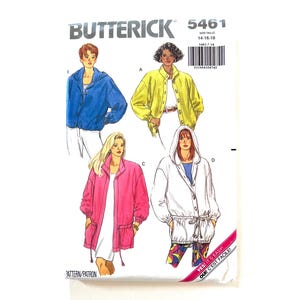 Uncut Jacket Sewing Pattern Butterick 5461 Drawstring Coat Size 14-16-18