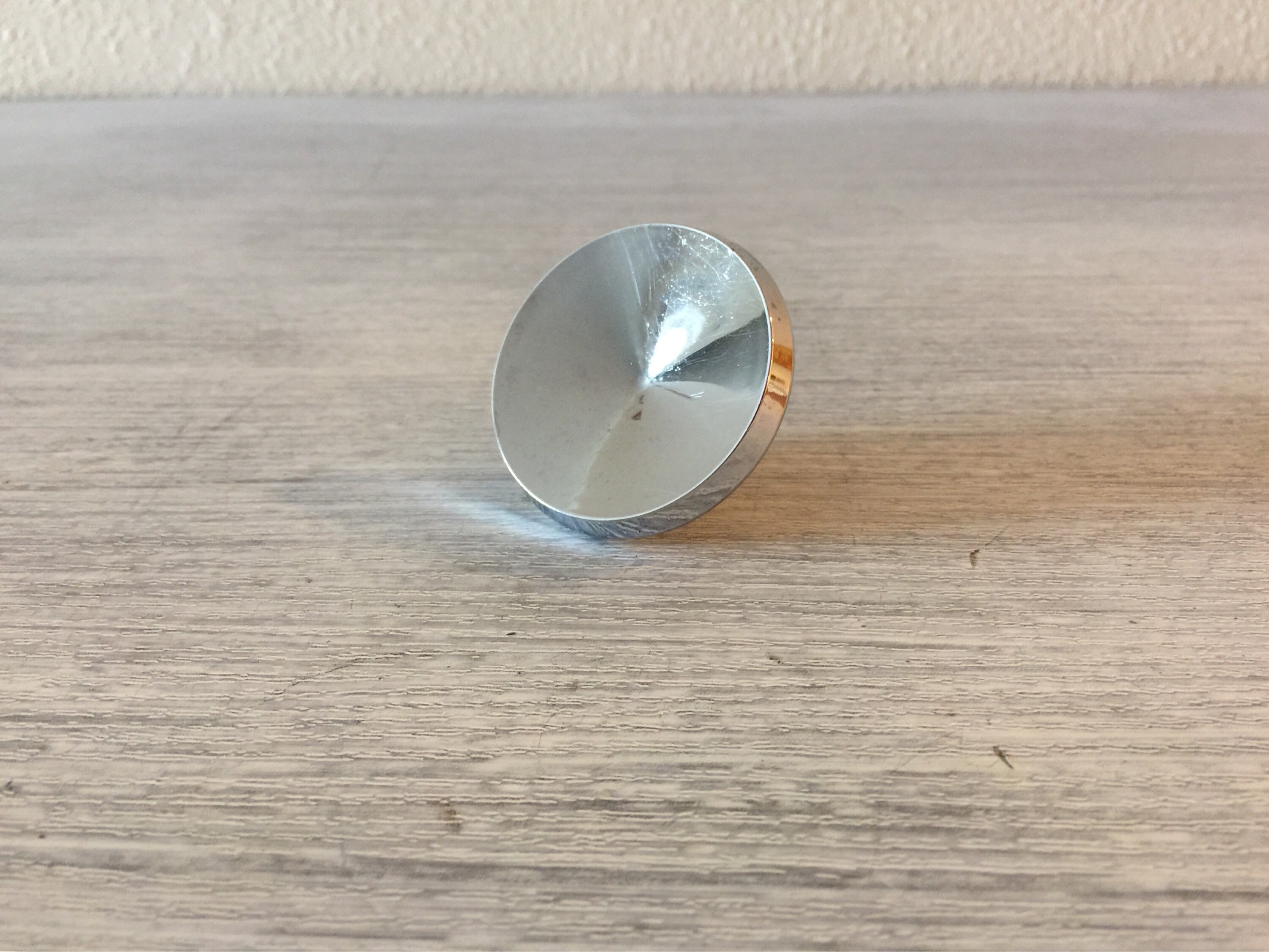 Perilla de plata de mediados de siglo tirón de cajón cóncavo | Etsy