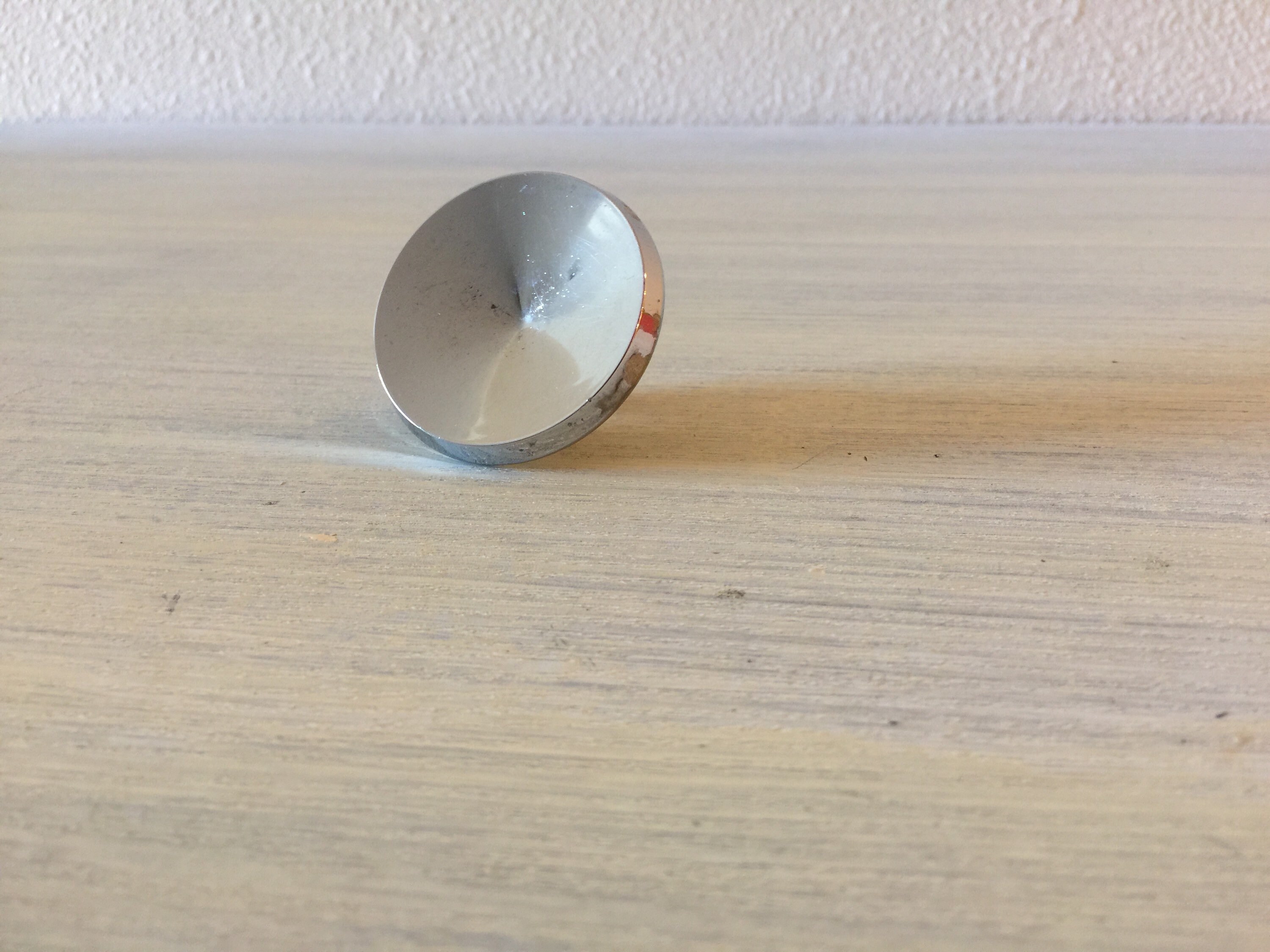 Perilla de plata de mediados de siglo tirón de cajón cóncavo | Etsy