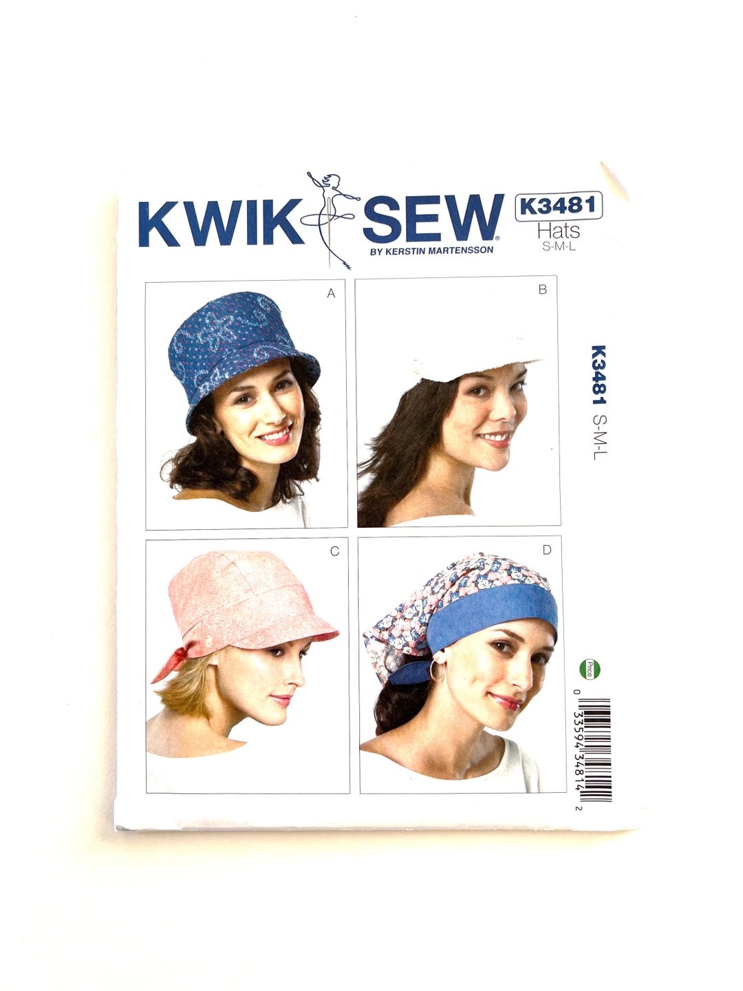 Hat Sewing Pattern Vintage Baseball Cap Kwik Sew 3481 Fashion ...