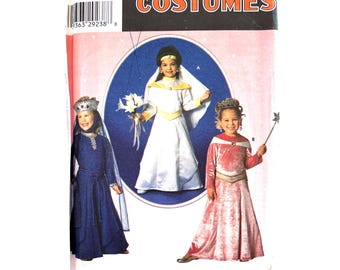 Children's Costume McCall's Sewing Pattern 7795 Princess Dress Size 3-8 uncut