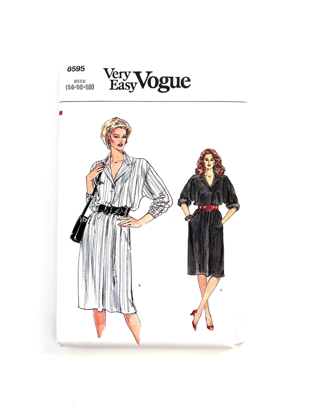 A-line Dress Pullover Vogue Sewing Pattern 8595 Size 14-16-18 Uncut - Etsy A-line Dress Pullover Vogue Sewing Pattern 8595 Size 14-16-18 Uncut - Etsy