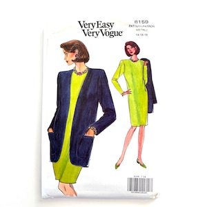 Dress and Jacket Sewing Pattern Vogue 8159 Size 14-16-18 uncut
