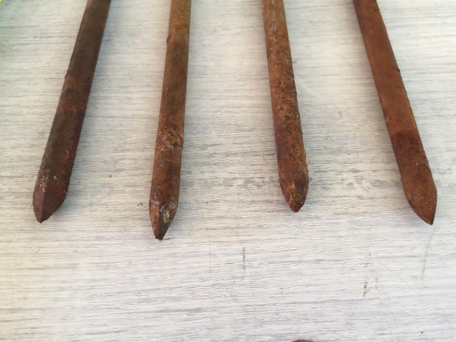Large Nails Rusty Iron Pole Barn Nails Salvaged Hardware Metal Etsy
