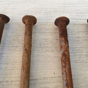 Large Nails Rusty Iron Pole Barn Nails Salvaged Hardware Metal Hooks Old Nails - Etsy