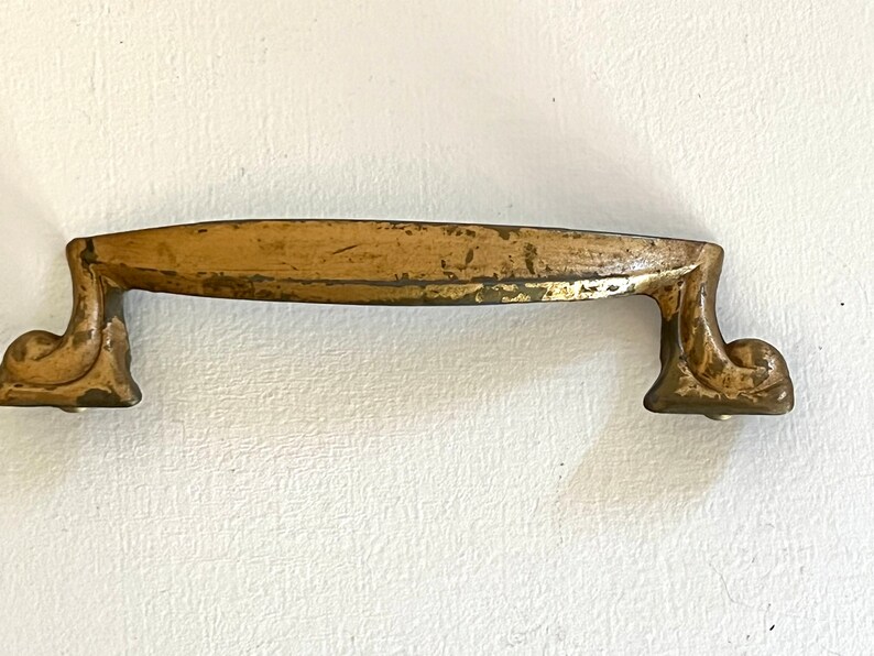 Art Deco Drawer Pulls Vintage Dresser Handles and Knobs Gold Etsy