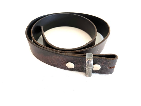 Leather Belt Vintage Brown  Genuine Leather Belt,… - image 3