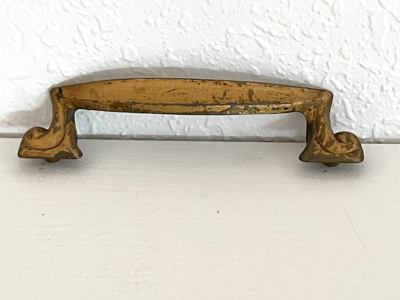 Art Deco Drawer Pulls Vintage Dresser Handles and Knobs Gold Etsy