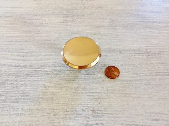 Mid Century Drawer Pulls Gold Tone 2 Concave Knobs And Etsy