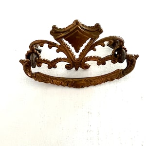 Vintage Brass Pull, Brass Bail Handle Drawer Pulls, Antique Victorian Dresser Handle, Drawer Knob