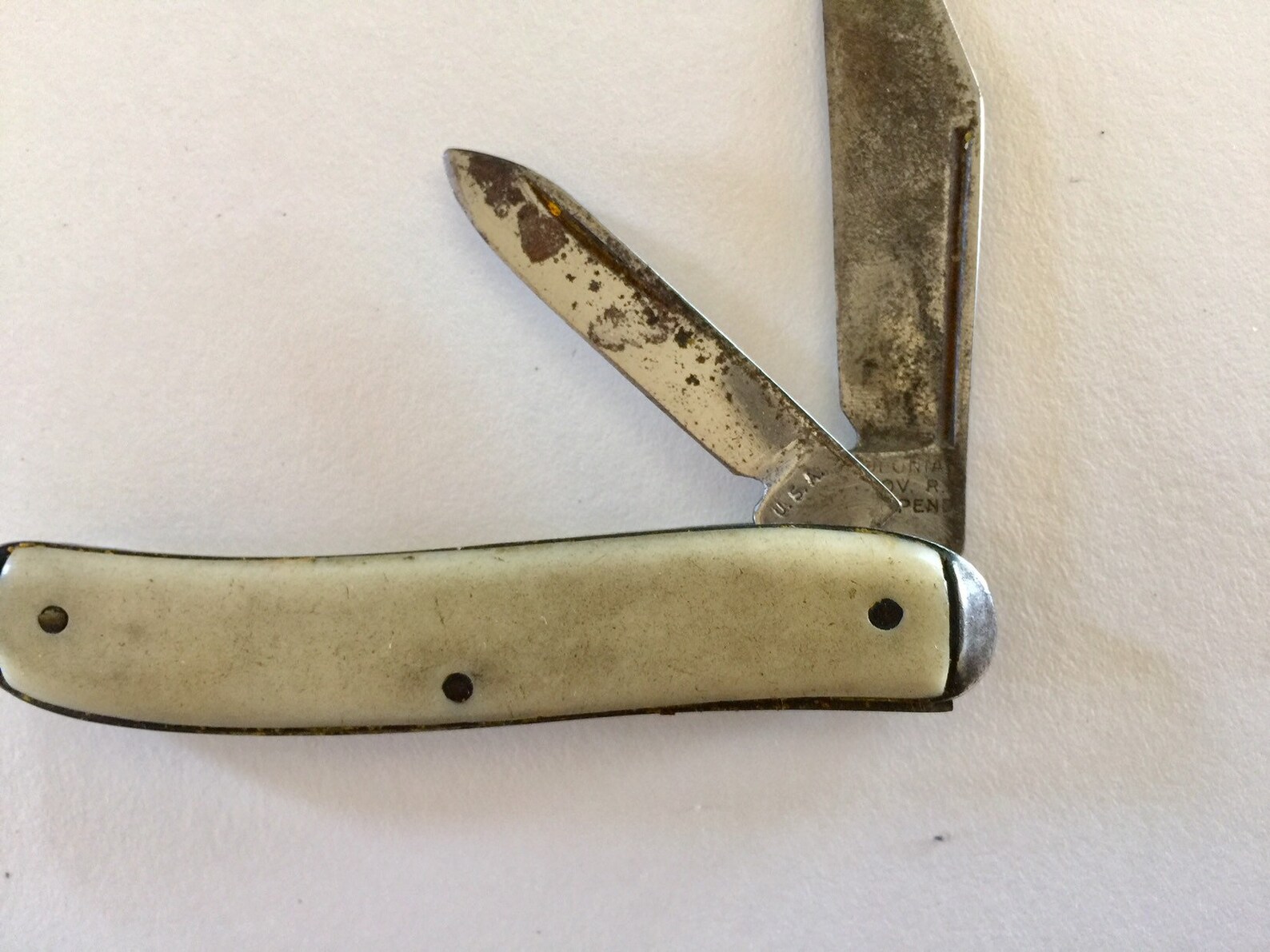 Colonial Double Blade Pocket Knife Old Pocket Knife Etsy