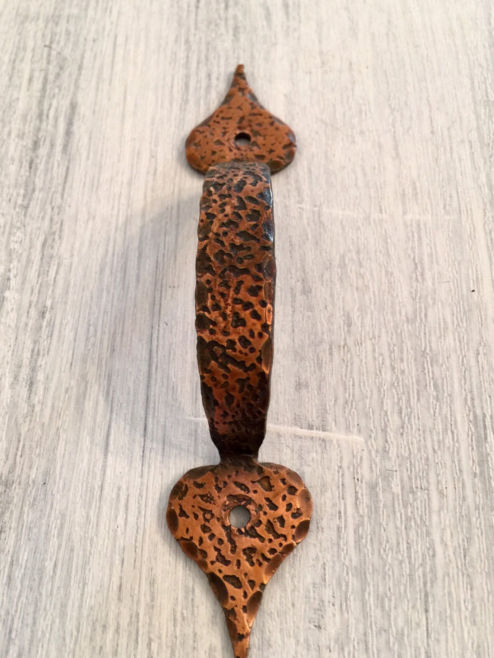 Hammered Copper Drawer Pulls Handle Colonial Etsy