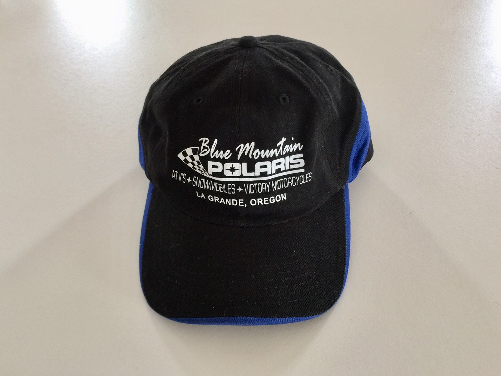 Polaris Snowmobile Hat Cap Vintage Blue 