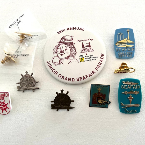 Seattle Seafair Pin Pinback Boat Racing Vintage Lapel Hat Pins Racing Collectible