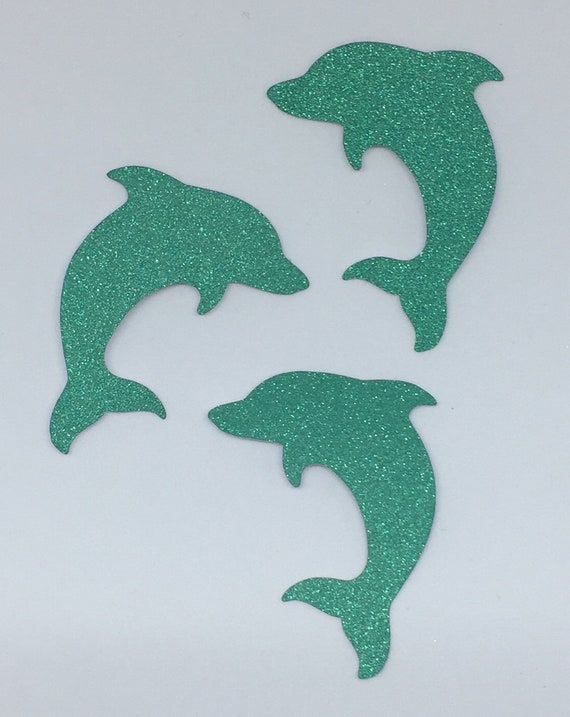 Dolphin Glitter Die Cutouts Handmade Scrapbooking Birthday | Etsy