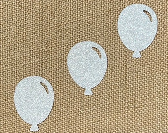 Balloon 'NO MESS' Glitter Die Cut Outs Birthday Wedding Anniversary Baby Shower Gender reveal Scrapbooking Stationery Table Scatter Invite