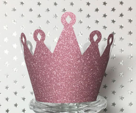 15 Not 12 Pink Crown Glitter Cupcake Wrappers Birthday Etsy