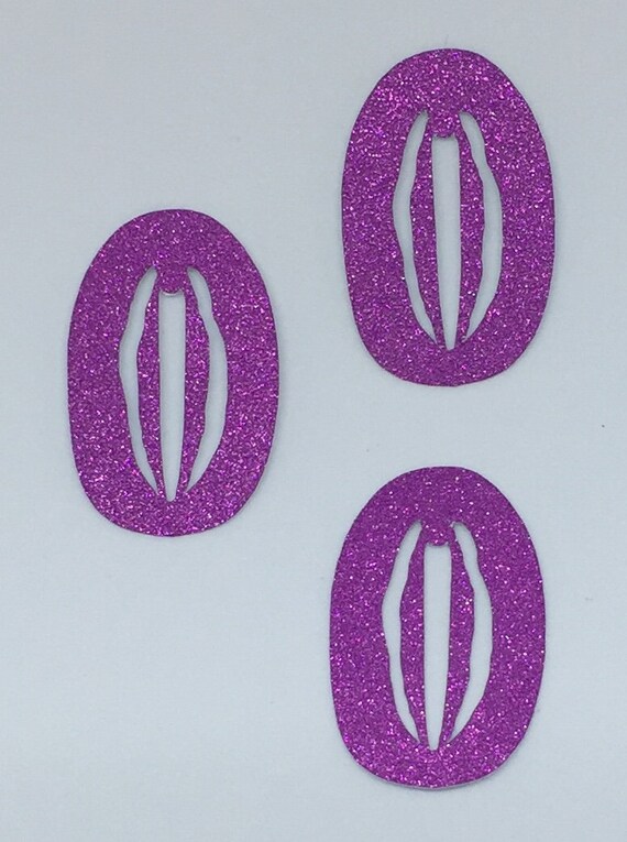 Vagina No Mess Glitter Sticker Die Cut Outs Party Etsy