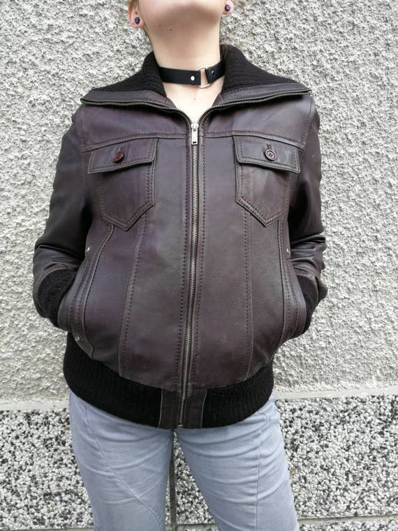 fitted leather jacket