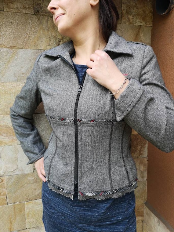 Gray jacket women, gray jacket wool jacket , cool… - image 1