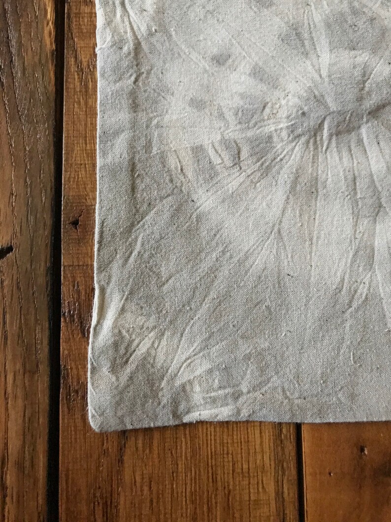 Botanically Dyed Cotton Bag Seaweed Dyed Cotton Bag Shibori Dyed Double Drawstring Cotton Bag Shibori Technique