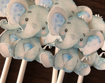 baby shower cupcakes elephant