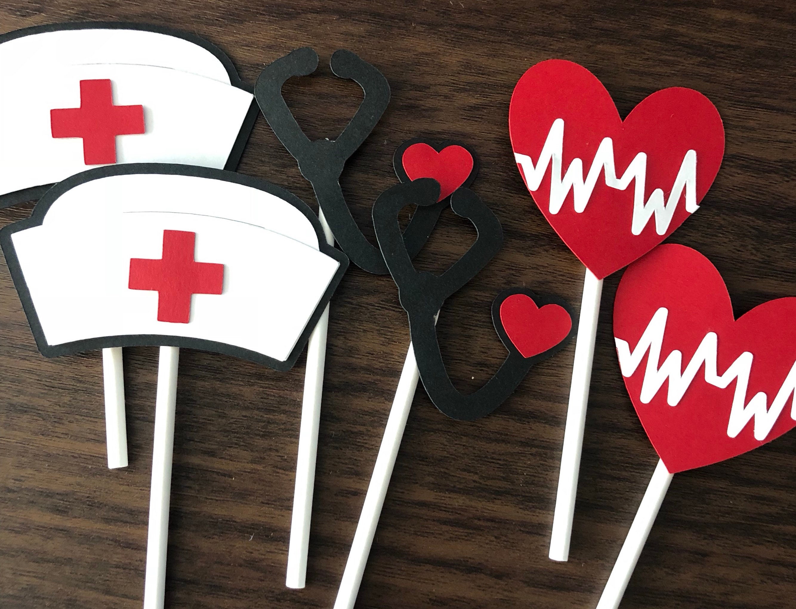 Nurse Cupcake Toppers Nursing Cupcake Toppers Nurse Etsy