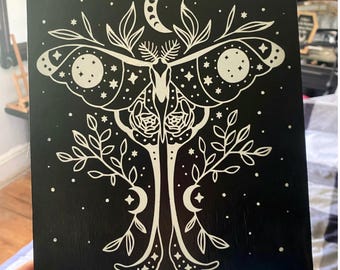 Luna moth wall hanging
