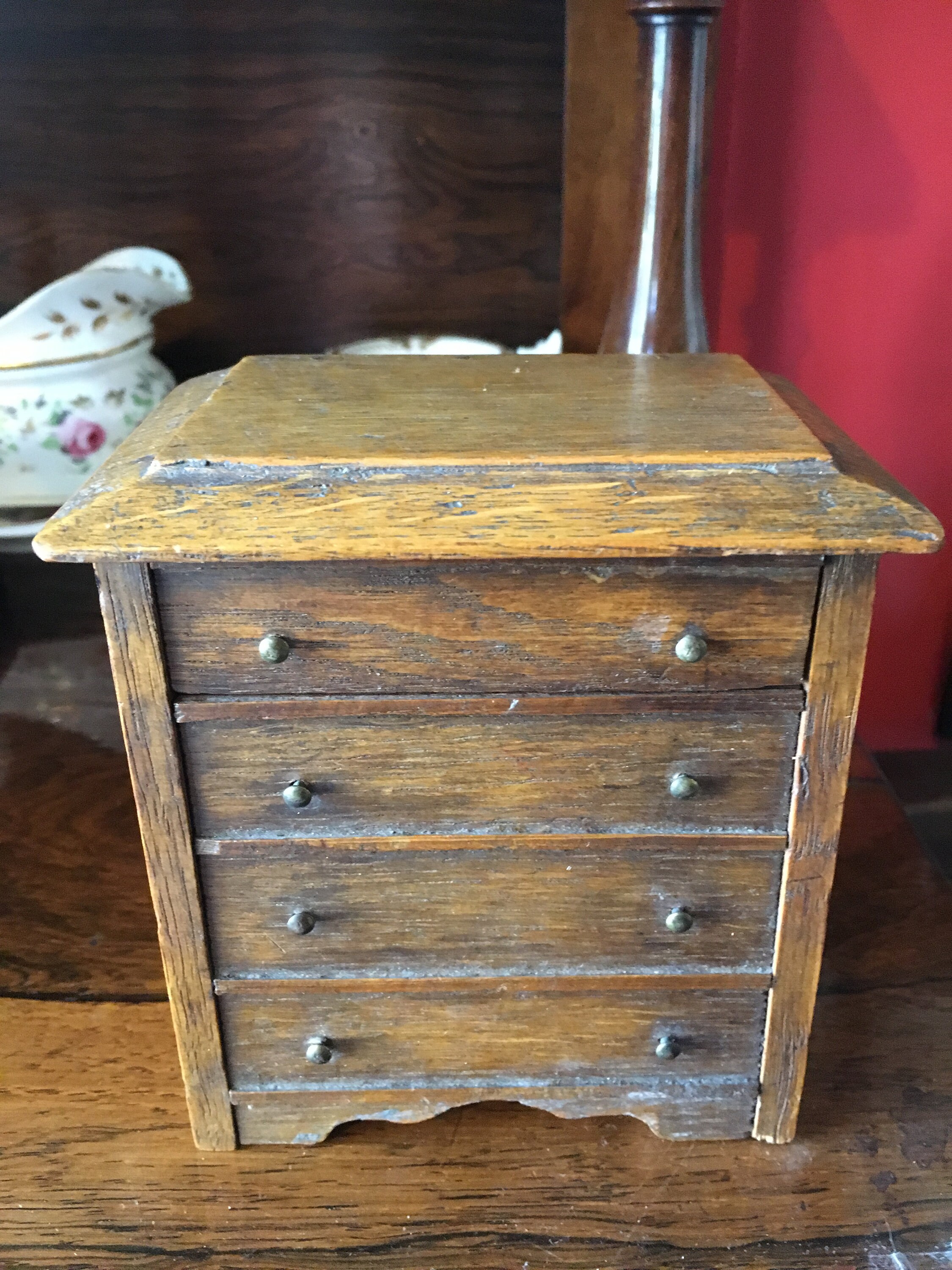 Antique Miniature Chest Of Drawers Puzzle Money Box Etsy