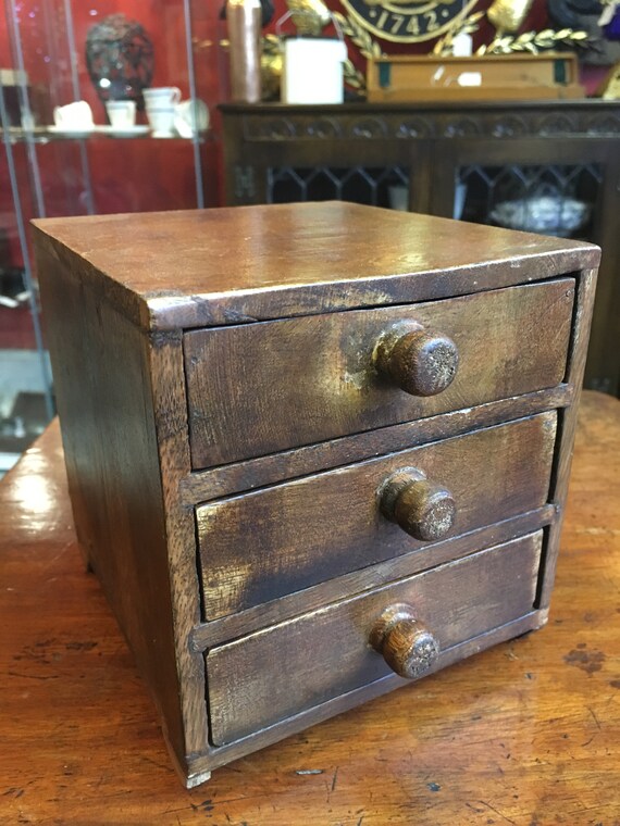 Antique Apprentice Piece Set Of Drawers Etsy
