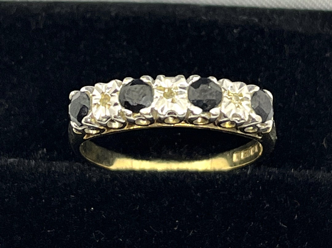 9ct Gold Amethyst & Sapphire Ring main image 1