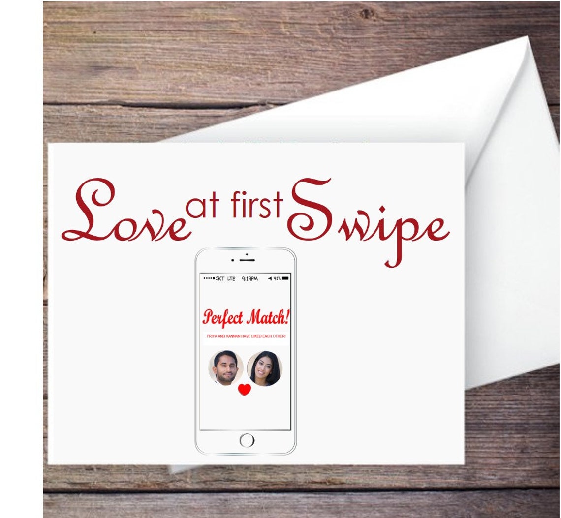 Personalized Online Dating Card Tinder/hinge/bumble Card Love at First