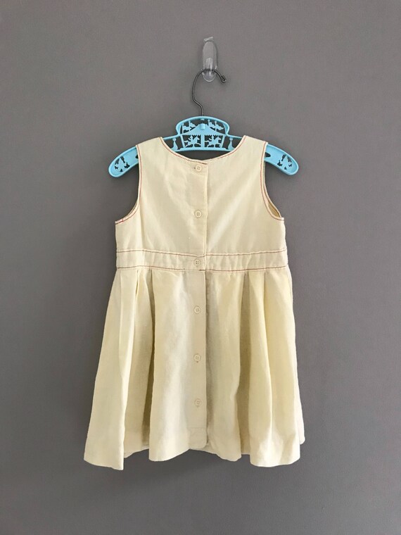 Size 12-18 Months Vintage Yellow Sleeveless Baby … - image 2