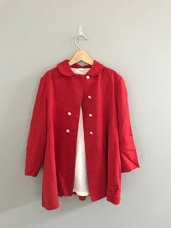 Vintage Size 6X Lightweight Red Spring Coat - image 1