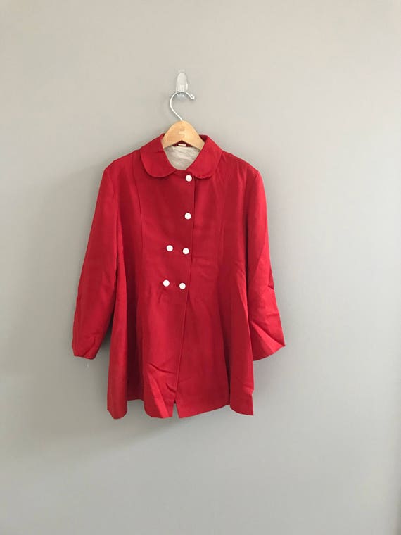 Vintage Size 6X Lightweight Red Spring Coat - image 5