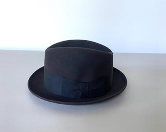Vintage Country Gentleman Lite Felt 100% Wool Black Fedora  display picture 3