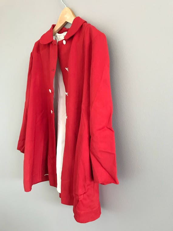 Vintage Size 6X Lightweight Red Spring Coat - image 6