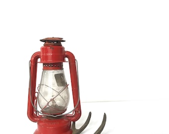 Vintage Red Metal Lantern