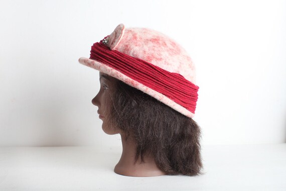 Vintage Women's Felted Cloche Hat - image 2