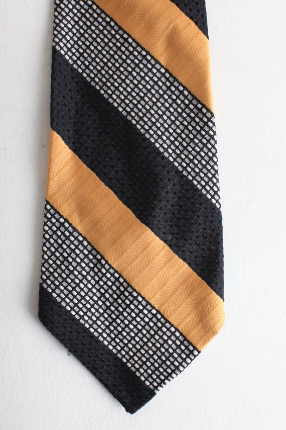 Vintage Clip On Tie, Boys Neckwear, Striped Tie, … - image 4