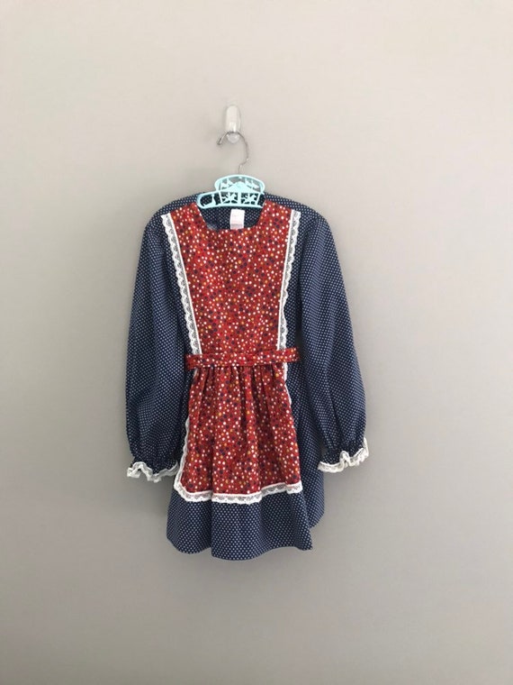 Size 4T Vintage Prairie Dress, Long Sleeve Kids D… - image 1