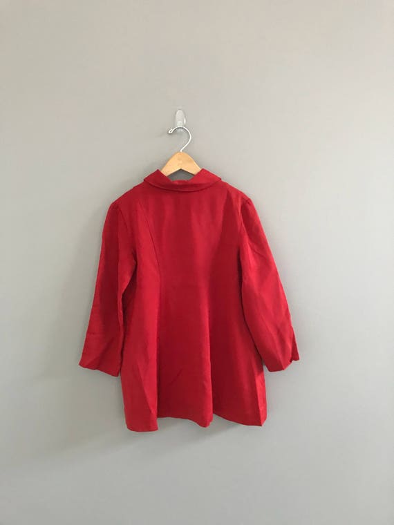 Vintage Size 6X Lightweight Red Spring Coat - image 4