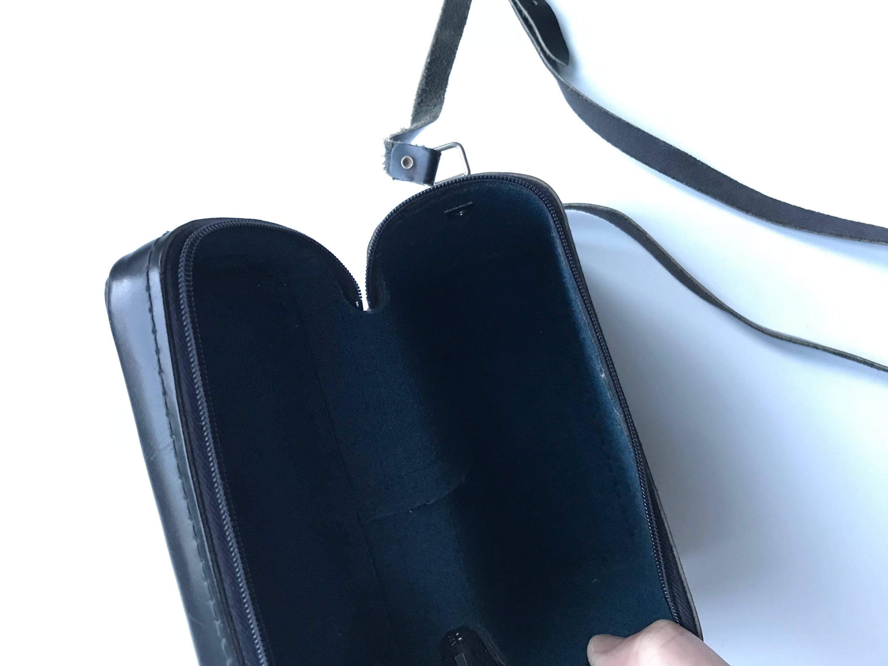 Vintage Black Leather Hardside Camera Case - Etsy