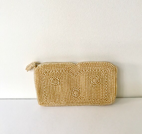 Vintage Beaded Wedding Clutch - image 2