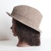 Vintage Brown Wool Fedora Hat Etsy