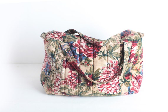 floral duffle bags