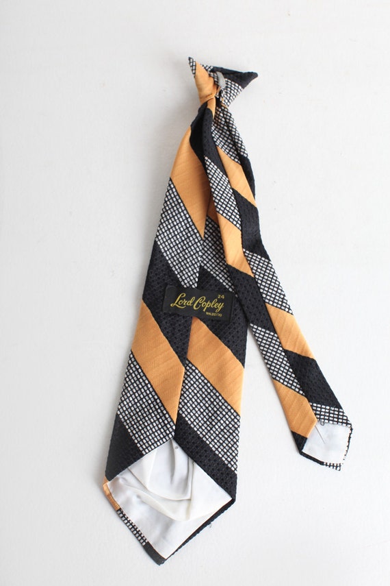 Vintage Clip On Tie, Boys Neckwear, Striped Tie, … - image 3