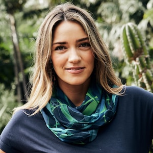 Australian Gum Leaf, Mothers day gift, Chiffon Scarf, Infinity Scarf, Australian Gift, Unique Design