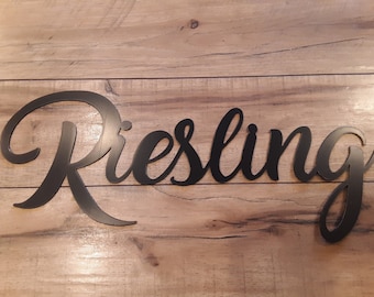 Riesling, metal sign