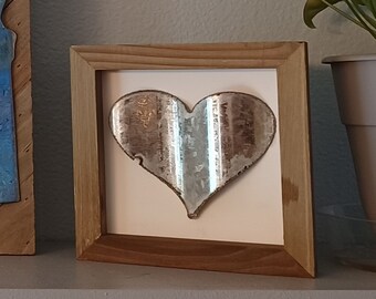 Rustic corrugated farmhouse heart sign